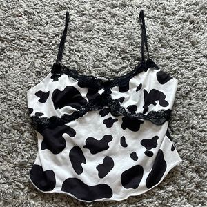 cow print tank top